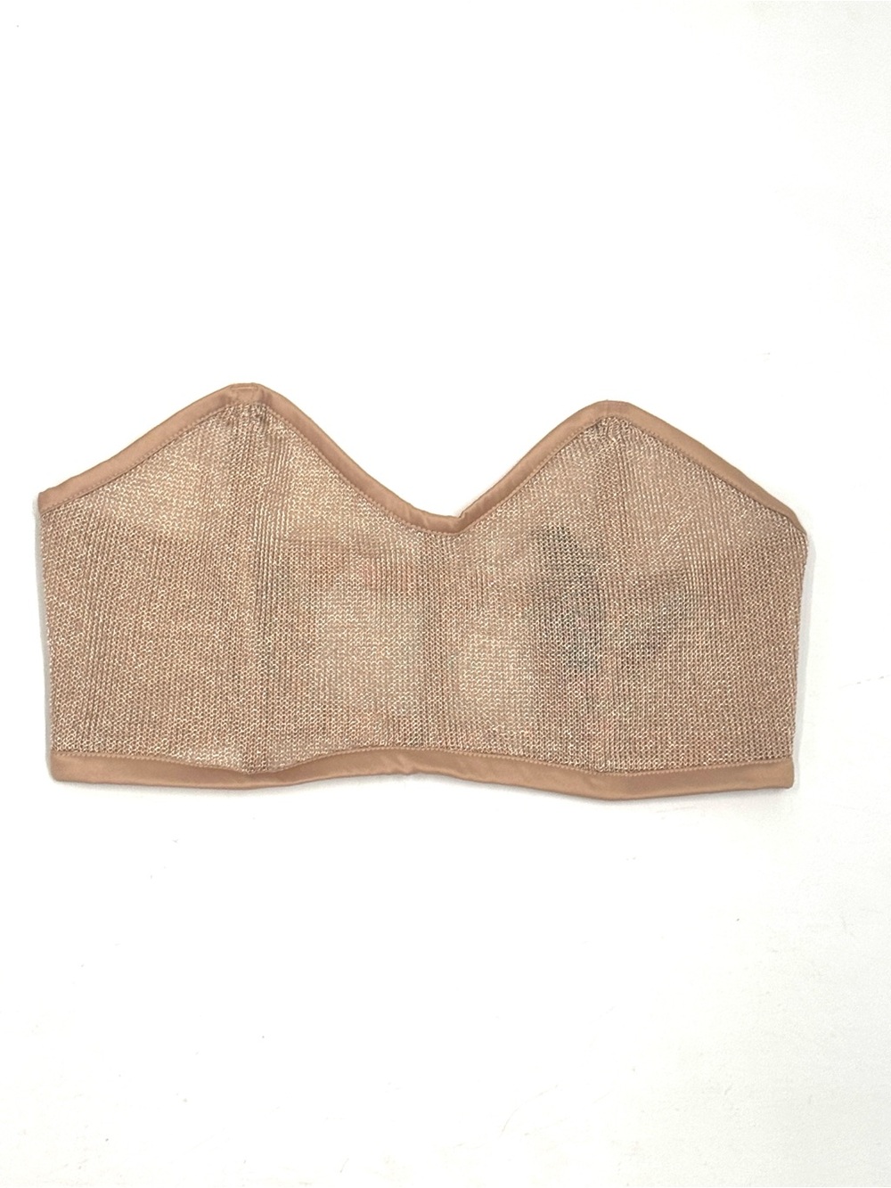 Victoria's Secret Very Sexy Luxe metallic chainmail bandeau bralette Gold Sz XL